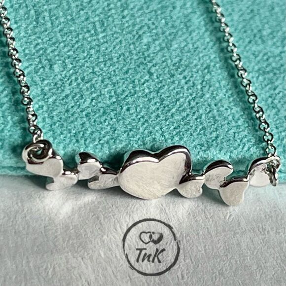 Tiffany's Paloma Picasso Modern Heart Pendant Necklace 529 Silver - 16” - 18” - Picture 3 of 15